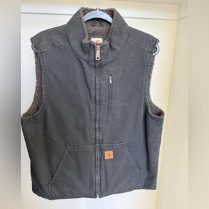 Carhartt Black Sherpa-Lined Vest